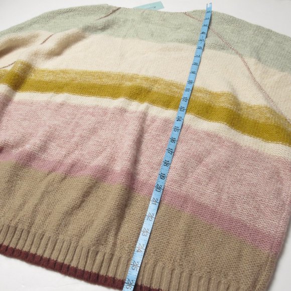 Anthropologie Theia V-Neck Striped Knit Sweater - 3X (Plus) - Picture 5 of 7